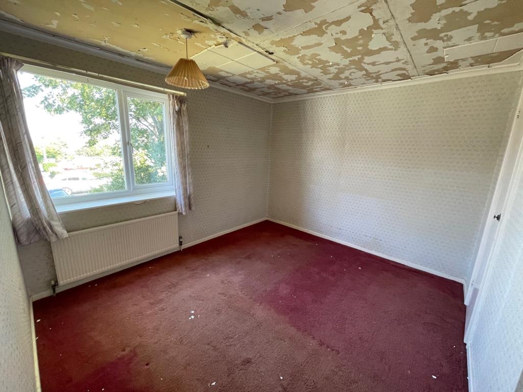Lot: 11 - SEMI-DETACHED HOUSE FOR IMPROVEMENT AND REPAIR - Bedroom 1 with window to front and cupboard